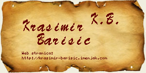 Krasimir Barišić vizit kartica